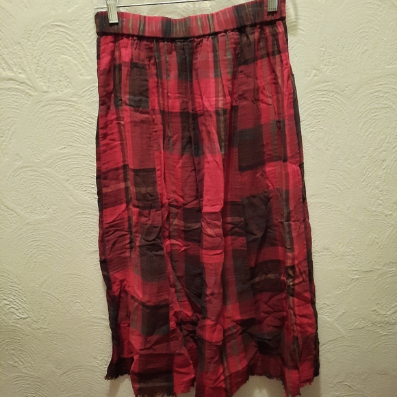 Mystree Long Plaid Skirt - Picture 4 of 8